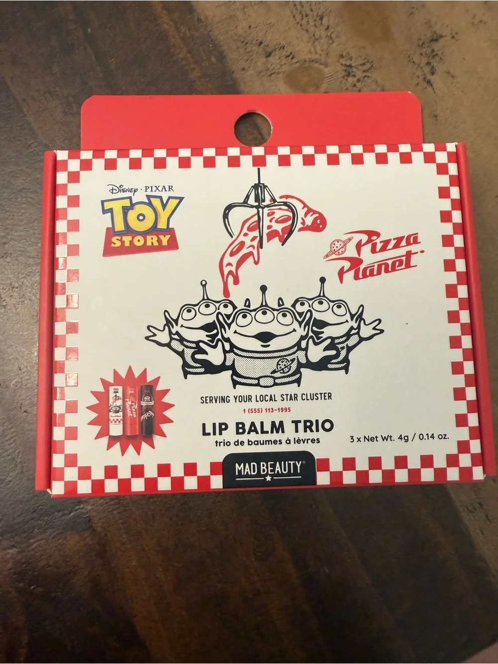 Toy Story Pizza Planet Red Lip Balm Trio by
